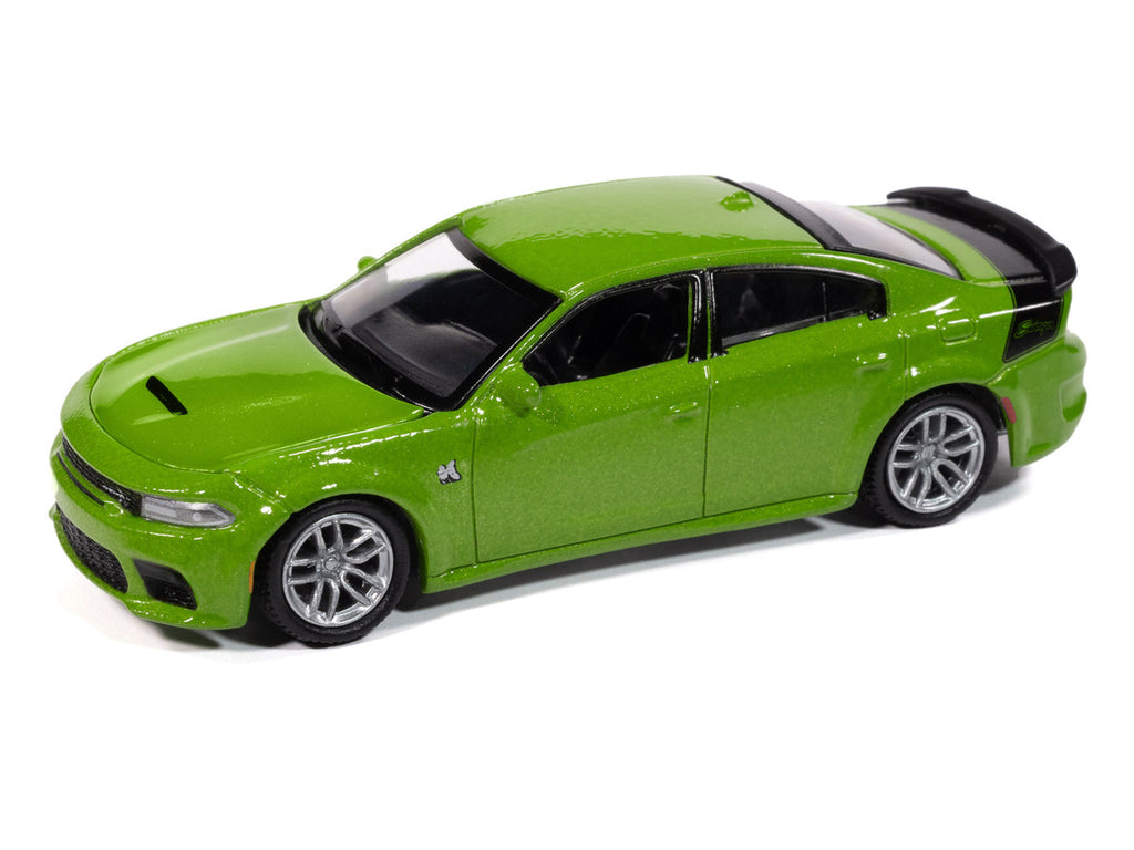 2023 Dodge Charger R/T Scat Pack Swinger Sublime Green Metallic "Modern Muscle" Series 1/64 Diecast Model Car by Auto World-0