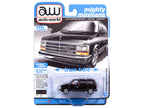 1989 Dodge Caravan Turbo Van Black with Red Stripes and Interior "Mighty Minivans" Series 1/64 Diecast Model Car by Auto World-1