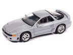 1993 Mitsubishi 3000GT VR-4 Zurich White Silver Metallic "Import Legends" Series 1/64 Diecast Model Car by Auto World-1