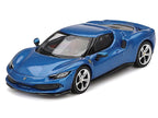 Ferrari 296 GTB Blue Corsa 1/64 Diecast Model Car by BBR-0