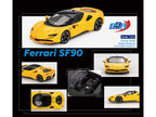 Ferrari SF90 Giallo Modena Yellow with Black Top 1/64 Diecast Model Car by BBR-1