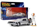 DMC DeLorean Time Machine with Doc Brown Figure "Back to the Future" (1985) Movie Diecast Model Car by Corgi-3