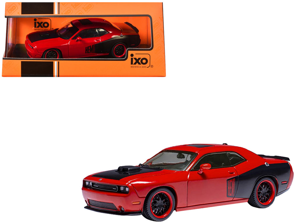 2009 Dodge Challenger SRT8 Red with Black Accents 1/43 Diecast Model by IXO Models-2