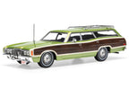 1972 Ford LTD Country Squire Wagon Green Metallic with Woodgrain Sides 1/43 Diecast Model by IXO Models-1