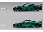 McLaren 765LT Green Carbon Metallic with Black Top and Extra Wheels 1/64 Diecast Model Car by CM Model-2
