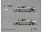 Pagani Huayra Codalunga Silver Metallic with Sunroof and Extra Wheels 1/64 Diecast Model Car by CM Model-0