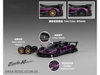 Pagani Zonda Revolucion Purple Metallic and Carbon with Extra Wheels 1/64 Diecast Model Car by CM Model-1