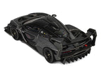 McLaren Senna GTR Dark Gray Metallic with Carbon Hood and Black Top 1/64 Diecast Model Car by CM Model-2