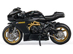 MV Agusta Superveloce 800 Motorcycle Black and Gold with Figure 1/64 Diecast Model by CM Model-1