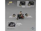 MV Agusta Superveloce 800 Motorcycle Black and Gold with Figure 1/64 Diecast Model by CM Model-3