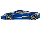 Pagani Utopia Blue Metallic with White Stripes 1/64 Diecast Model Car by CM Model-2