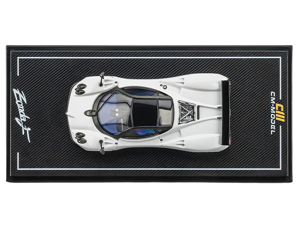 Pagani Zonda F Pearl White with Black Top 1/64 Diecast Model Car by CM Model-3