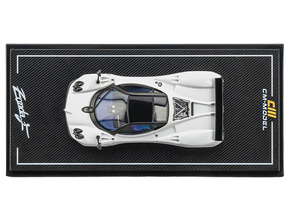 Pagani Zonda F Pearl White with Black Top 1/64 Diecast Model Car by CM Model-3
