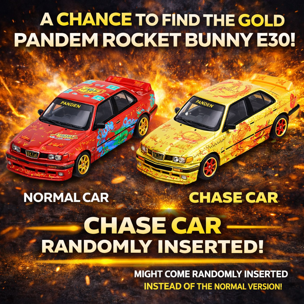 Pandem Rocket Bunny E30 "Year of the Horse - Chinese New Year 2026 Special Edition" Red Metallic with Graphics Limited Edition to 8888 pieces Worldwide 1/64 Diecast Model Car by Inno Models