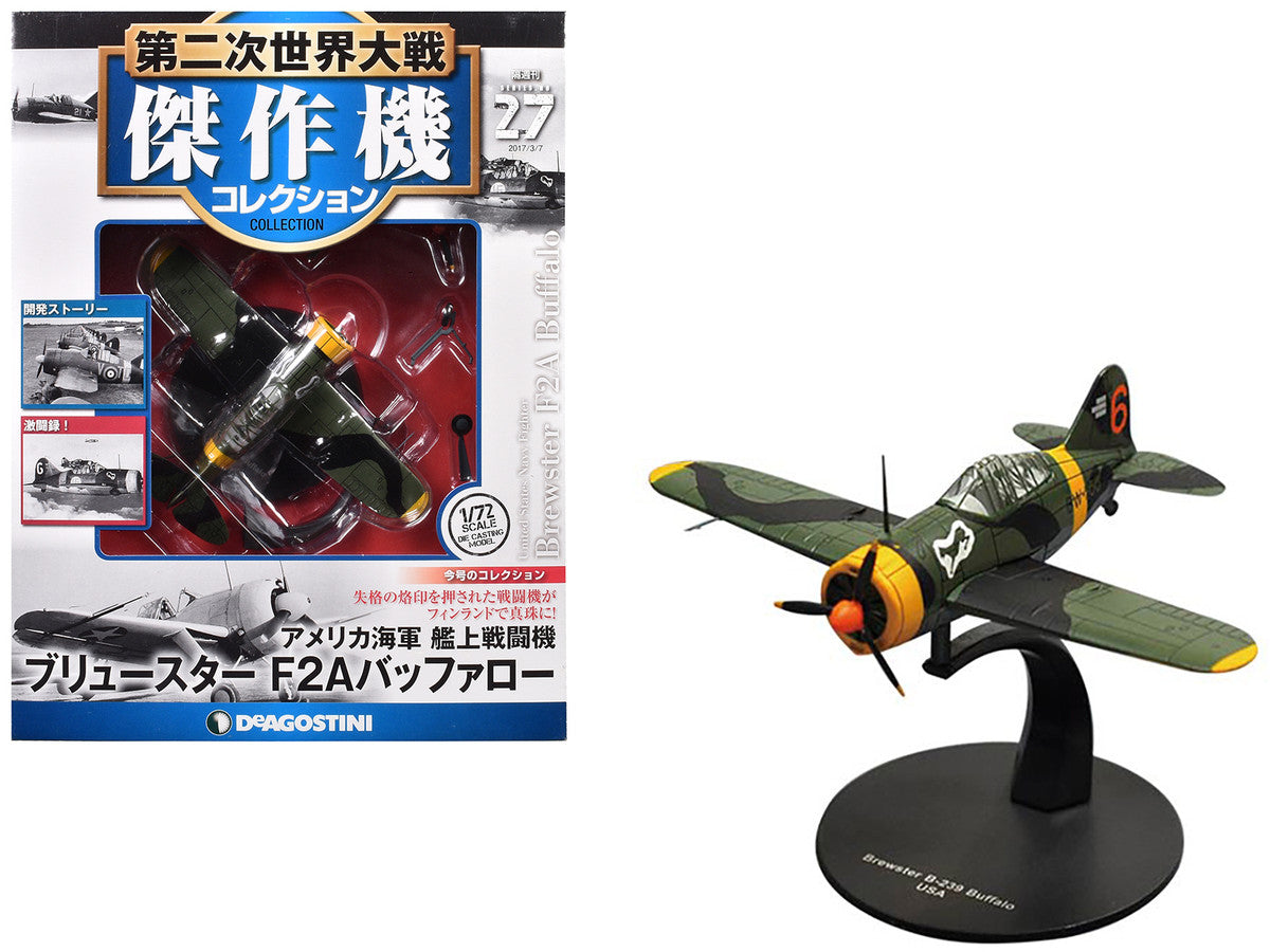 Brewster F2A Buffalo Fighter Aircraft "3rd Squadron Lentolaivue 24" Finnish Air Force 1/72 Diecast Model by DeAgostini-2