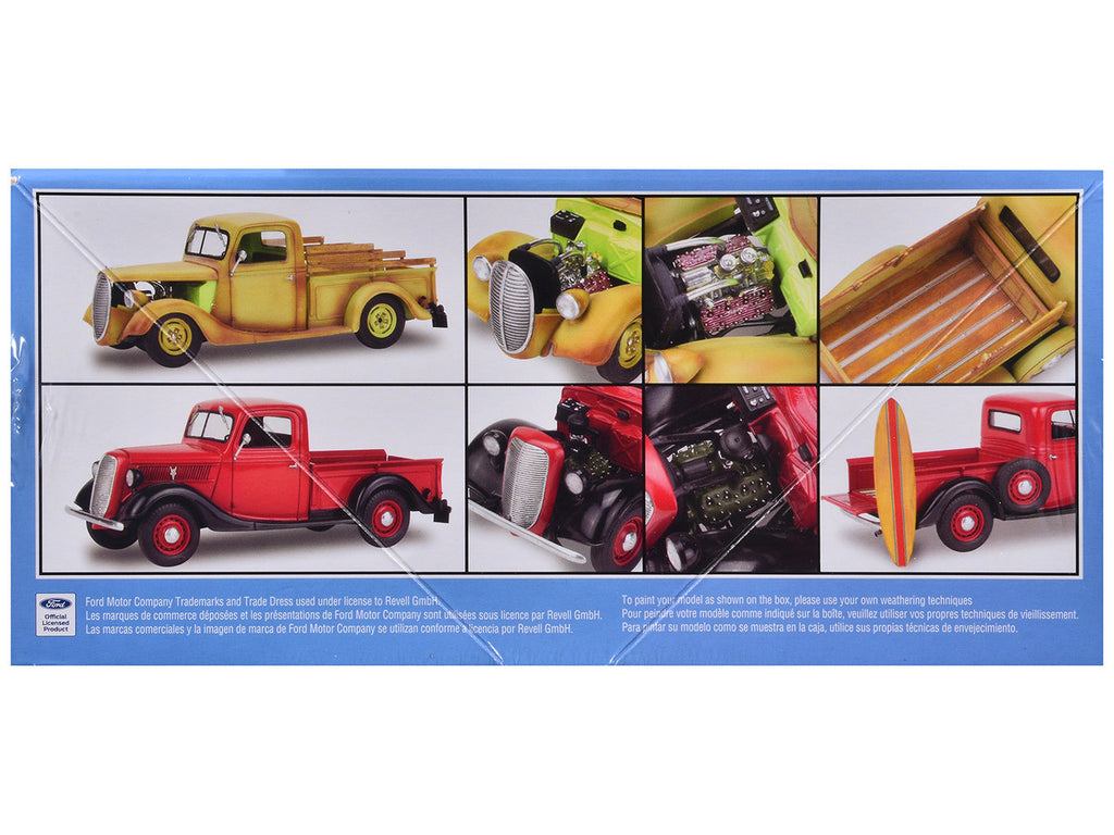 Level 5 Model Kit 1937 Ford Pickup Truck with Surfboard 2-in-1 Kit 1/25 Scale Model by Revell-2
