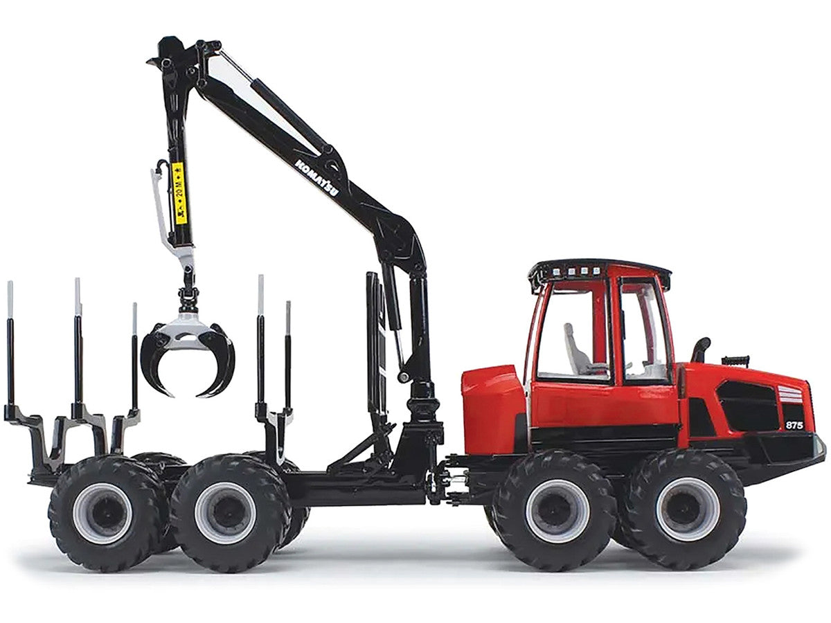 Komatsu 875.1 Forwarder Red and Black 1/32 Diecast Model by First Gear-1