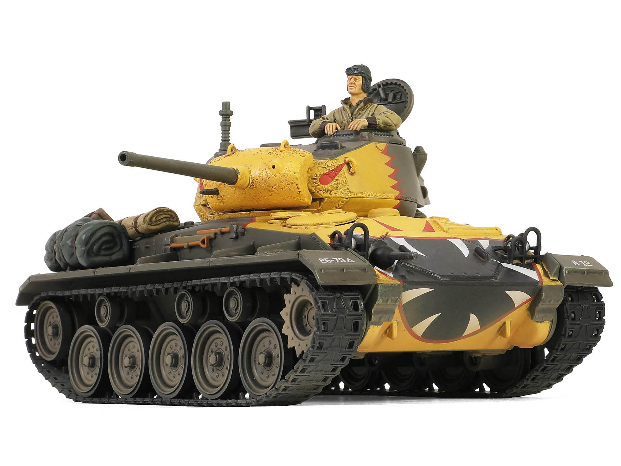M24 Chaffee Light Tank "Tiger Face 79th Tank Btn Han River South Korea" (1950) United States Army "Armoured Fighting Vehicle" Series 1/32 Diecast Model by Forces of Valor