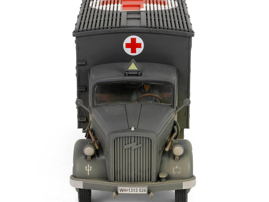 Opel-Blitz Kfz.305 Ambulance Gray (Weathered) "German Army" "Armoured Fighting Vehicle" Series 1/32 Diecast Model by Forces of Valor-1