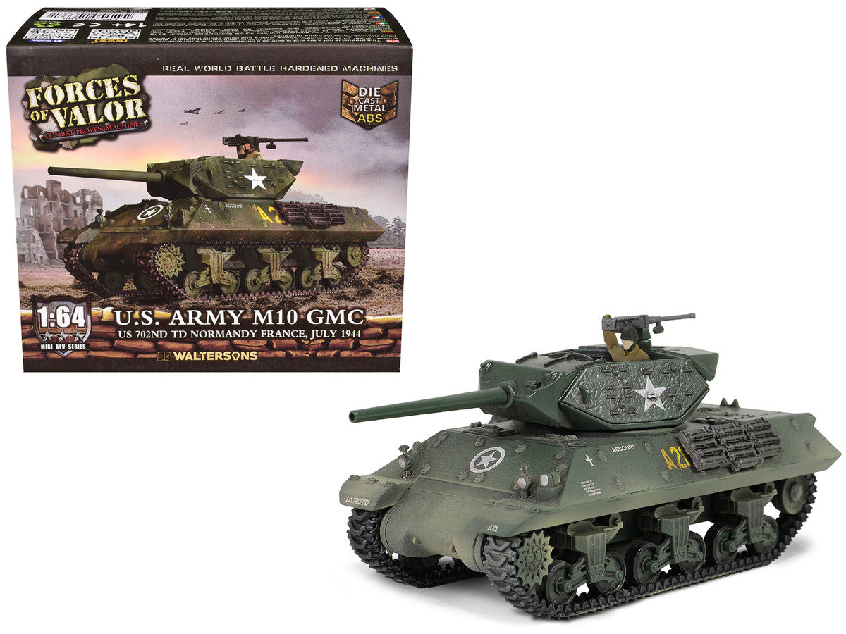 U.S. Army M10 GMC Tank "702nd Tank Destroyer Battalion Normandy France" (1944) United States Army "Mini AFV" Series 1/64 Diecast Model by Forces of Valor-4