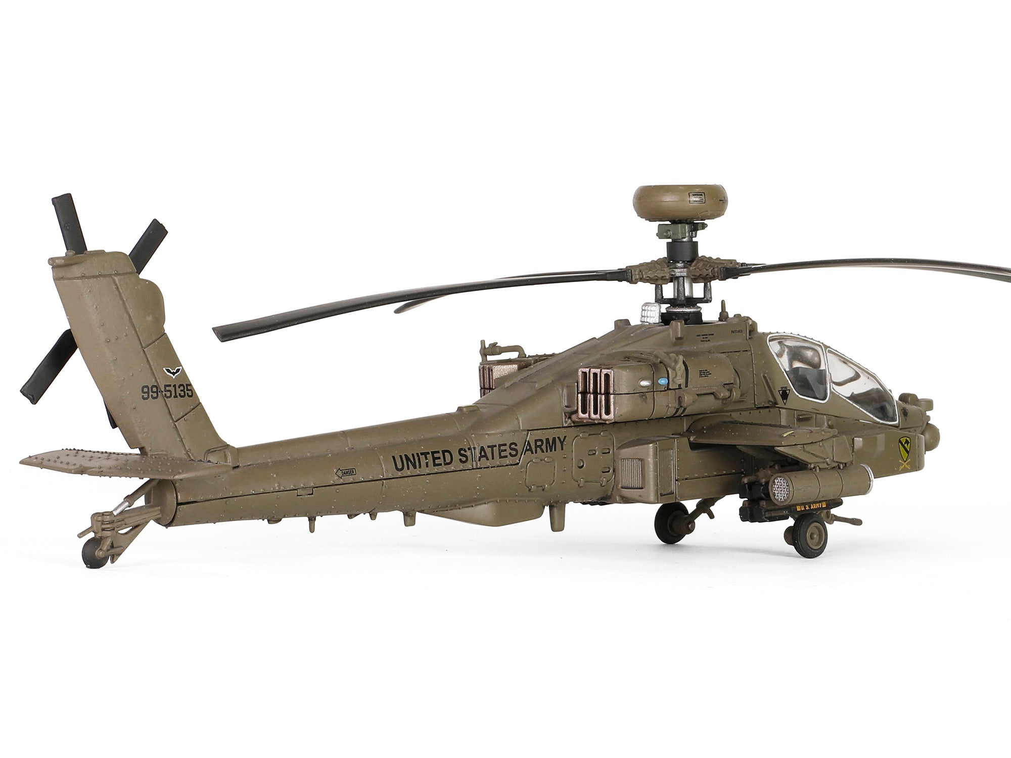 Boeing Apache AH-64D Longbow Attack Helicopter "99-5135 of C Company 1-227 ATKHB 1st Cavalry Division 11th Aviation Regiment (Attack) Karbala Operation Iraq Freedom" (2003) United States Army 1/72 Diecast Model by Forces of Valor