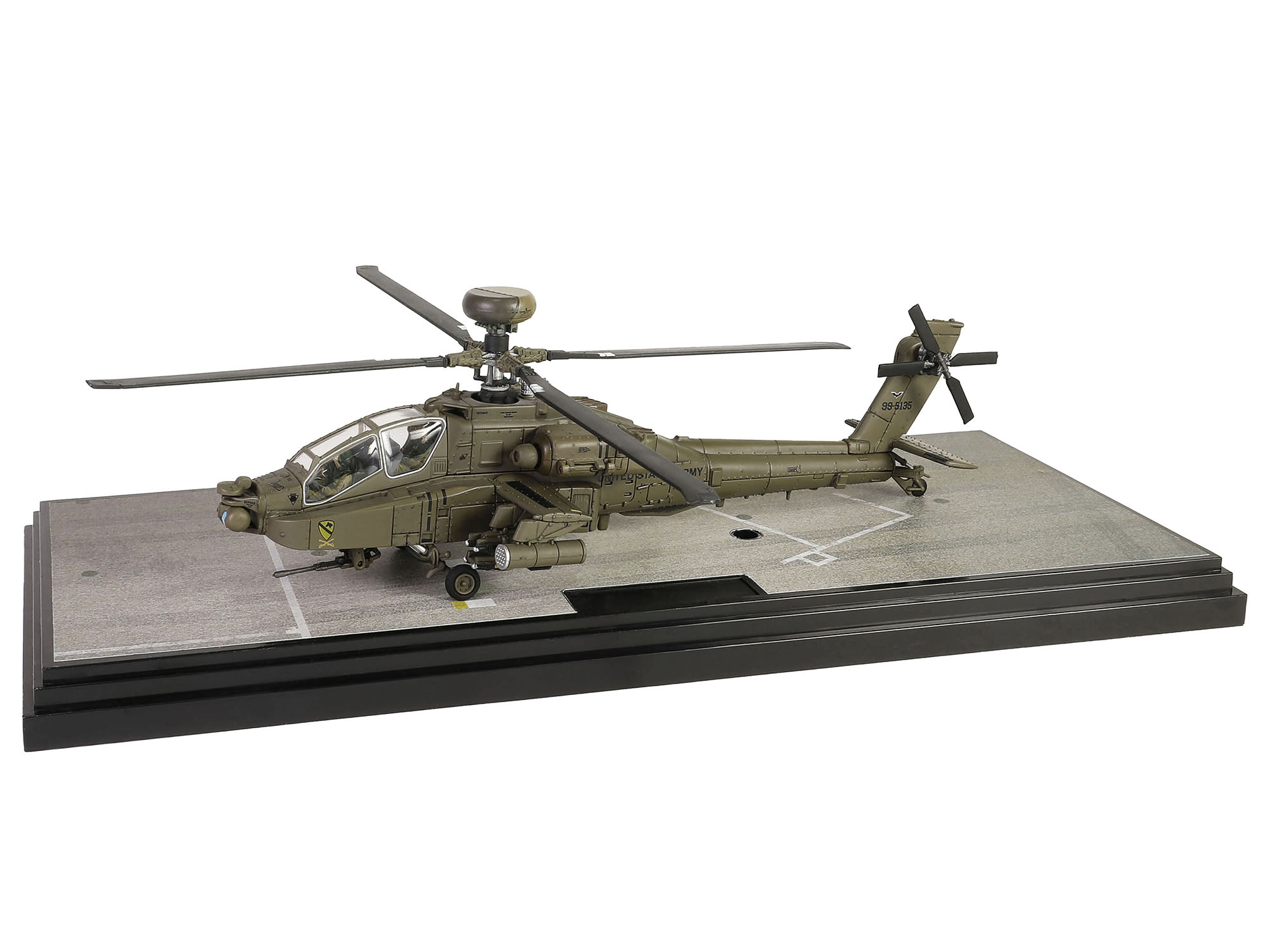 Boeing Apache AH-64D Longbow Attack Helicopter "99-5135 of C Company 1-227 ATKHB 1st Cavalry Division 11th Aviation Regiment (Attack) Karbala Operation Iraq Freedom" (2003) United States Army 1/72 Diecast Model by Forces of Valor