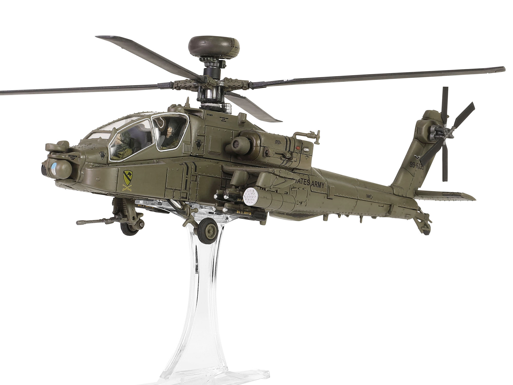 Boeing Apache AH-64D Longbow Attack Helicopter "99-5135 of C Company 1-227 ATKHB 1st Cavalry Division 11th Aviation Regiment (Attack) Karbala Operation Iraq Freedom" (2003) United States Army 1/72 Diecast Model by Forces of Valor