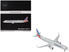 Airbus A321neo Commercial Aircraft "American Airlines" (N413AN) Gray with Striped Tail "Gemini 200" Series 1/200 Diecast Model Airplane by GeminiJets-0