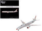 Boeing 777-300ER Commercial Aircraft "American Airlines - Flagship DFW" (N735AT) Silver with Otange Stripes "Gemini 200" Series 1/200 Diecast Model by GeminiJets-0