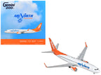 Boeing 737-800 Commercial Aircraft "Air North" (C-FNYA) White with Orange Tail "Gemini 200" 1/200 Diecast Model by GeminiJets-2