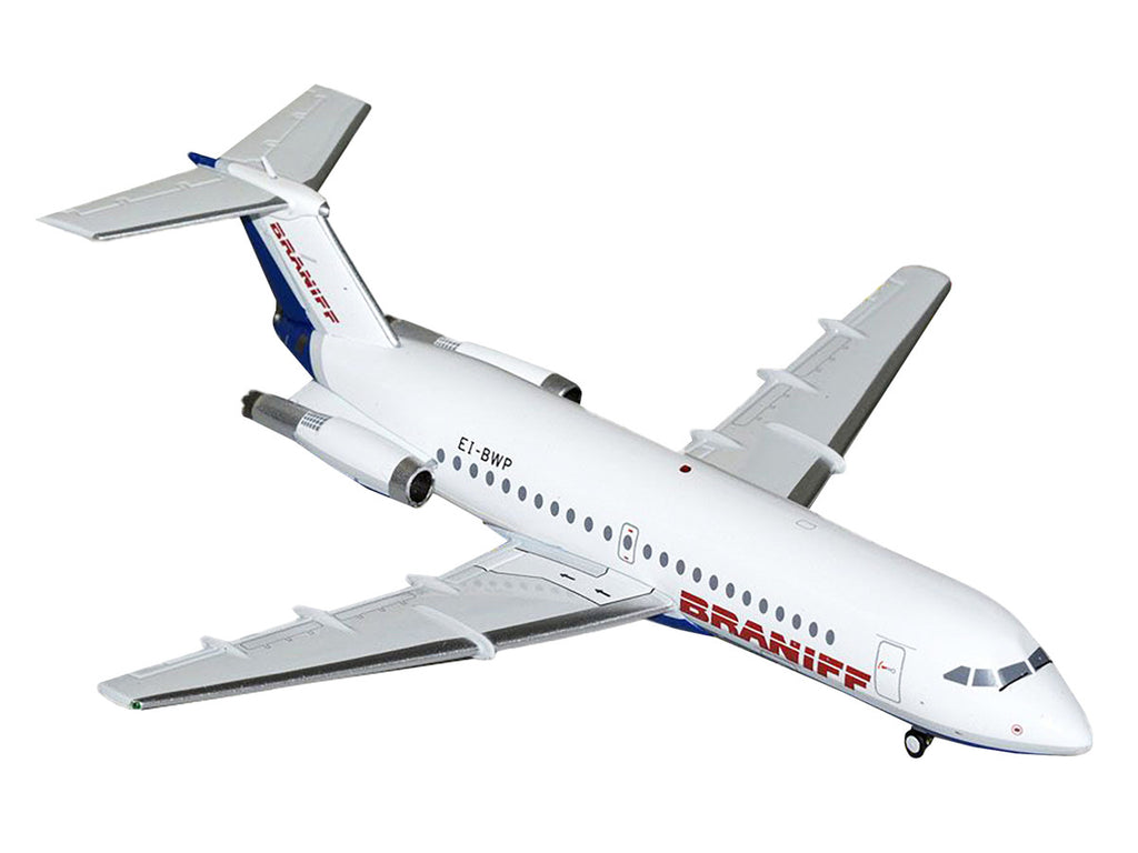 BAC 111-200 Commercial Aircraft "Braniff International Airways" (EI-BWP) White with Blue Tail "Gemini 200" Series 1/200 Diecast Model Airplane by GeminiJets-0