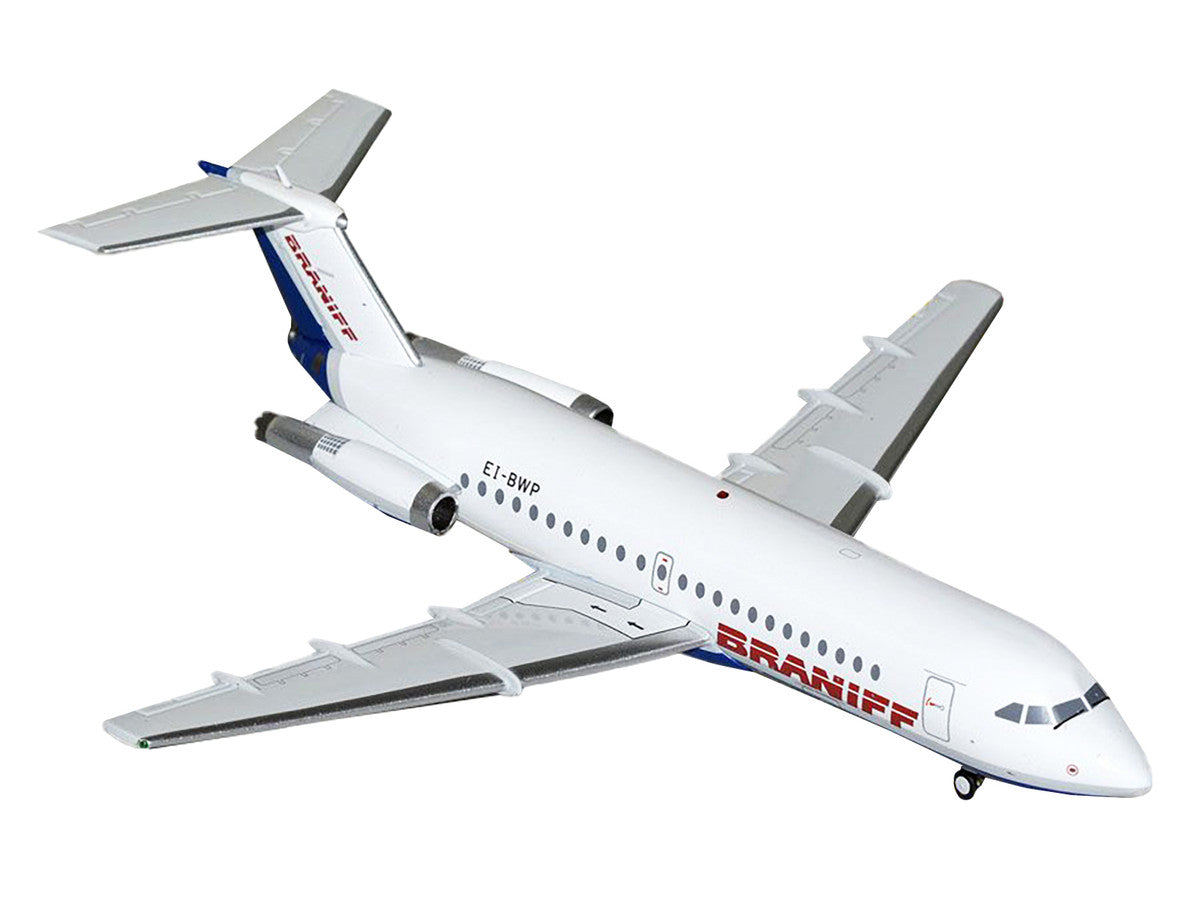 BAC 111-200 Commercial Aircraft "Braniff International Airways" (EI-BWP) White with Blue Tail "Gemini 200" Series 1/200 Diecast Model Airplane by GeminiJets-0