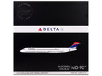 McDonnell Douglas MD-90 Commercial Aircraft "Delta Air Lines" (N910DN) White with Blue and Red Tail "Gemini 200" Series 1/200 Diecast Model Airplane by GeminiJets-1