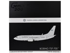 Boeing 737-700 Transport Aircraft "Fuerza Aerea Argentina (Air Force)" (T-99) Gray "Gemini 200" Series 1/200 Diecast Model Airplane by GeminiJets-2