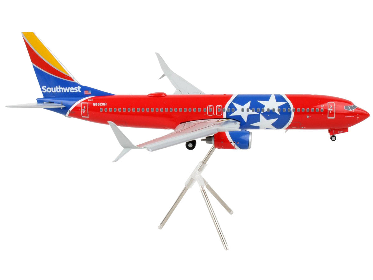 Boeing 737-800 Commercial Aircraft with Flaps Down "Southwest Airlines - Tennessee One" Tennessee Flag Livery "Gemini 200" Series 1/200 Diecast Model Airplane by GeminiJets-1