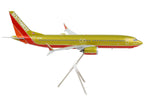 Boeing 737 MAX 8 Commercial Aircraft "Southwest Airlines" Gold and Red "Gemini 200" Series 1/200 Diecast Model Airplane by GeminiJets-1