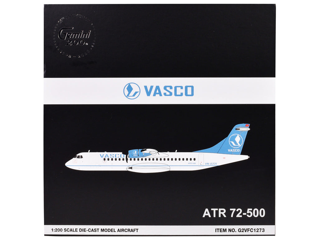 ATR 72-500 Commercial Aircraft "Vietnam Air Services Company (VASCO)" (VN-B221) White with Blue Tail "Gemini 200" Series 1/200 Diecast Model Airplane by GeminiJets-2
