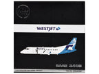 Saab 340B Commercial Aircraft "WestJet" (C-GOIA) White with Blue Stripes and Tail "Gemini 200" Series 1/200 Diecast Model Airplane by GeminiJets-1