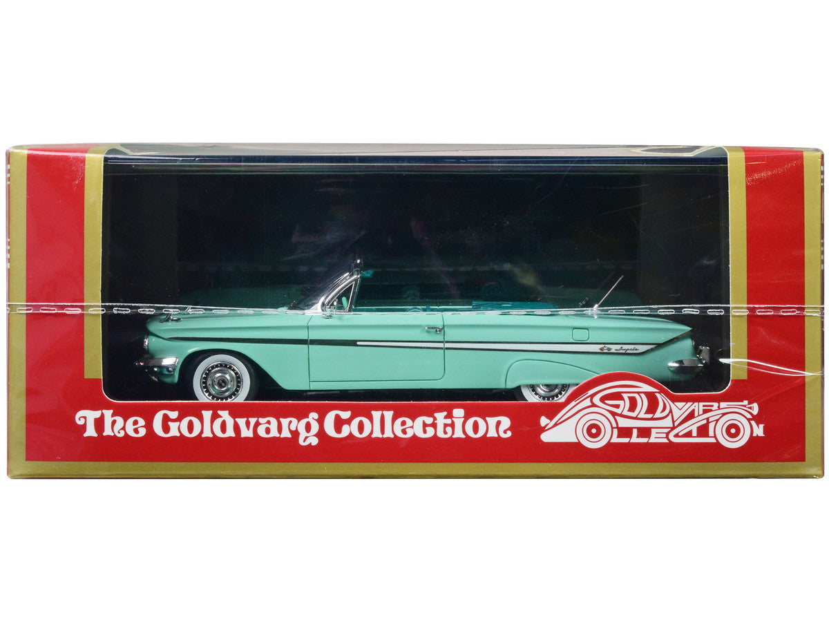 1961 Chevrolet Impala Convertible Light Green with Green Interior Limited Edition to 240 pieces Worldwide 1/43 Model Car by Goldvarg Collection-0