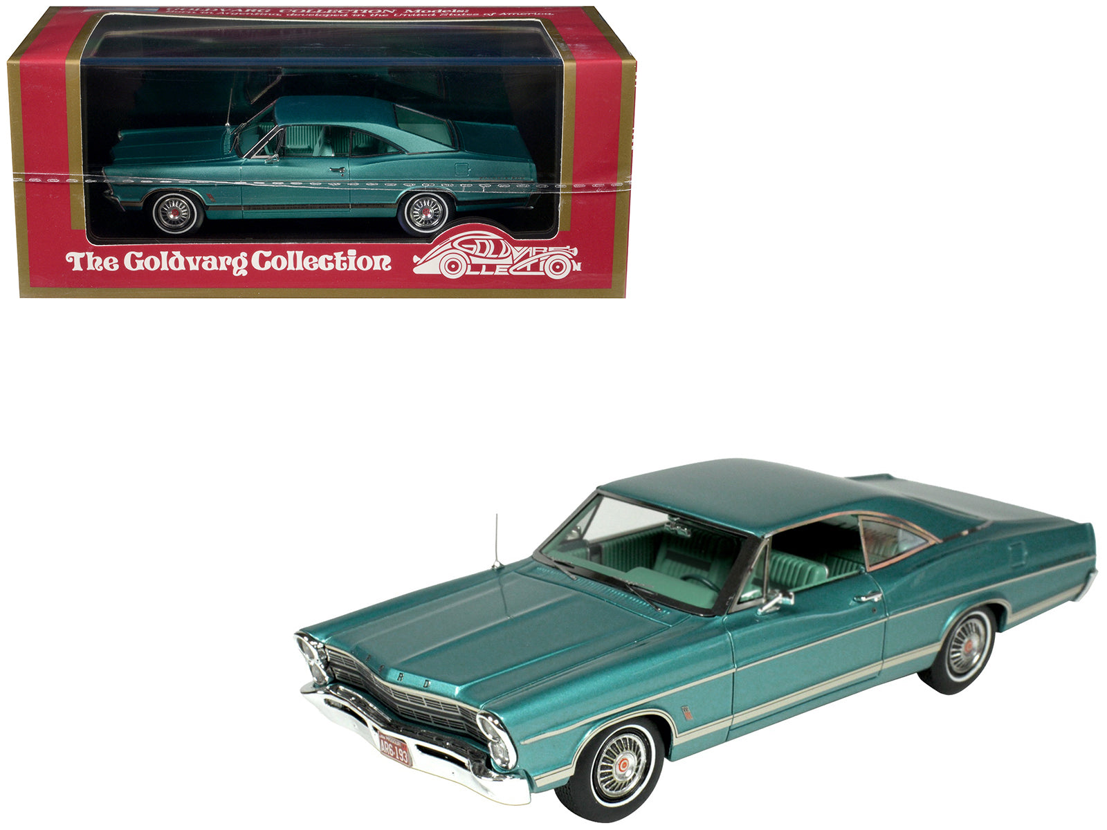 1976 Ford Galaxie Clearwater Aqua Metallic with Aqua Interior Limited Edition to 200 pieces Worldwide 1/43 Model Car by Goldvarg Collection