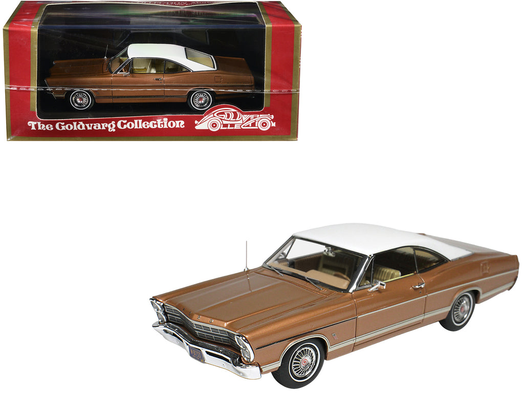 1976 Ford Galaxie Burnt Amber Metallic with White Top Limited Edition to 200 pieces Worldwide 1/43 Model Car by Goldvarg Collection