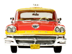 1958 Ford Custom 300 Taxi Cab "Kind Taxi Co." Red and Yellow with Yellow Interior Limited Edition to 200 pieces Worldwide 1/43 Model Car by Goldvarg Collection-2