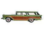 1959 Ford Country Squire Sherwood Green Metallic with Woodgrain Sides and Green Interior Limited Edition to 200 pieces Worldwide 1/43 Model Car by Goldvarg Collection-1