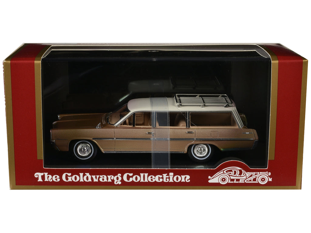 1964 Pontiac Safari Bronze Irid Metallic with Cream Top Limited Edition to 200 pieces Worldwide 1/43 Model Car by Goldvarg Collection