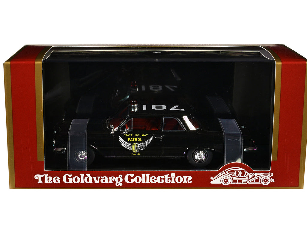 1961 Chevrolet Biscayne "Ohio State Highway Patrol" Black with Red Interior Limited Edition to 150 pieces Worldwide 1/43 Model Car by Goldvarg Collection-2