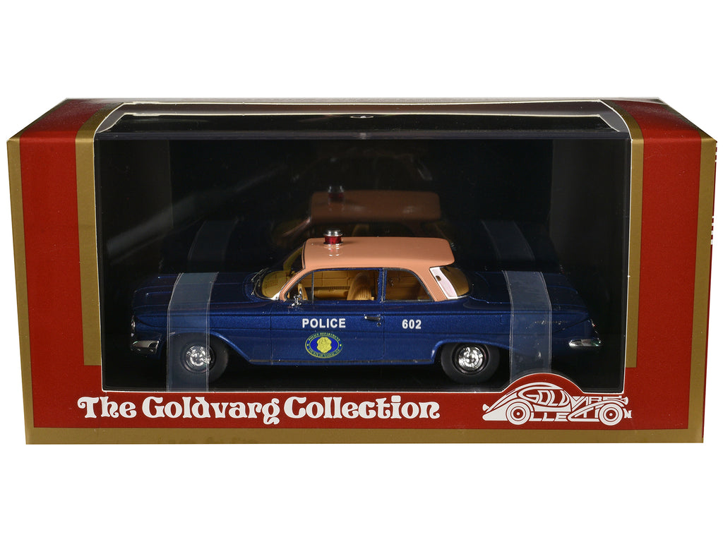 1961 Chevrolet Biscayne "Nassau County Police Department" Blue Metallic with Beige Top Limited Edition to 150 pieces Worldwide 1/43 Model Car by Goldvarg Collection