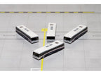 Cobus 3000 Passenger Bus White and Blue "US Airways Shuttle Bus" 4 Piece Set 1/400 Diecast Models by GeminiJets-1