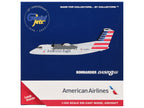 Bombardier Dash 8-100 Commercial Aircraft "American Airlines - American Eagle" (N808EX) Gray with Striped Tail 1/400 Diecast Model Airplane by GeminiJets-1
