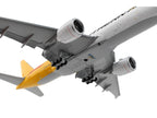 Boeing 777F Commercial Aircraft with Flaps Down "Southern Air - DHL" White and Yellow 1/400 Diecast Model Airplane by GeminiJets-3