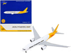 Boeing 777F Commercial Aircraft with Flaps Down "Southern Air - DHL" White and Yellow 1/400 Diecast Model Airplane by GeminiJets-0